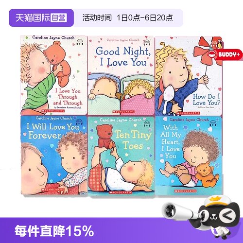 【自营】爱的晚安故事系列 亲子绘本 6册 赠官方音频 Caroline Jayne Church 英文原版 儿童低幼宝宝启蒙绘本