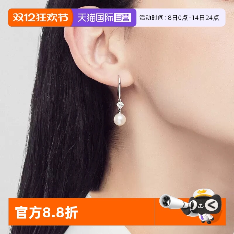 淡水珍珠耳环女纯银气质