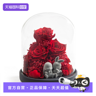 【自营】SEEROSE西罗斯永生花甜蜜玫瑰对兔子结婚情人节生日礼物