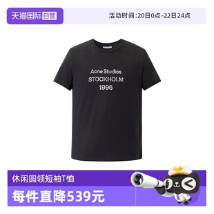 【自营】Acne Studios秋冬男女同款经典1996印花休闲圆领短袖T恤