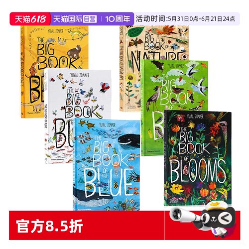 【自营】英文原版 自然科普艺术大书5册 The Big Book of Birds 鸟类Bloom花卉Blue海洋Bugs虫子 精装大开本 精美插图科普绘本