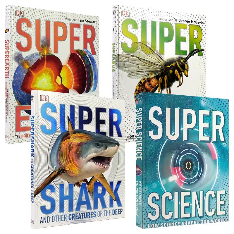 【自营】DK Super Collection DK超级百科系列 科普知识百科全书 英文原版进口图书 儿童科学启蒙 超大昆虫鲨鱼海洋地球地理