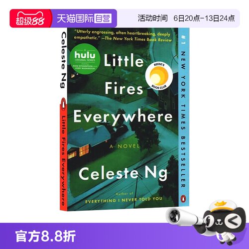 【自营】预售 英文原版 LITTLE FIRES EVERYWHERE 小小小小的火 纽约时报畅销书 同名影视原著 无声告白作者伍绮诗新作 Celeste Ng
