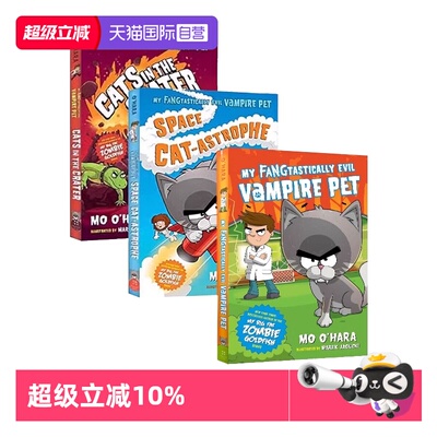 【自营】英文原版 My FANGtastically Evil Vampire Pet 我的邪恶吸血鬼宠物 3册 儿童惊险幽默桥梁章节书 英语课外读物 Mo O'Hara