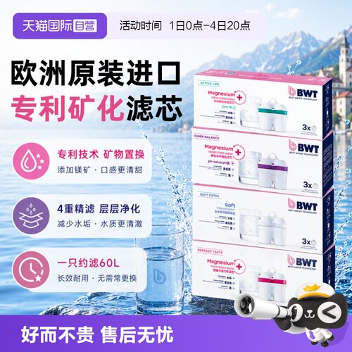 置换添加镁离子净水壶滤芯BWT