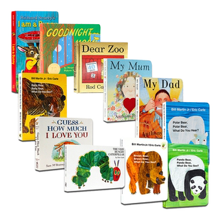 【自营】brown bear棕色的熊英文原版绘本好饿好饿的毛毛虫My dad我爸爸My mum我妈妈i am a bunny童英语启蒙dear zoo 11册纸板书