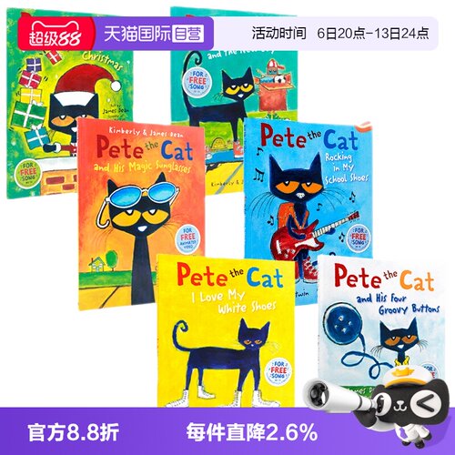 自营皮特猫英语绘本绘本
