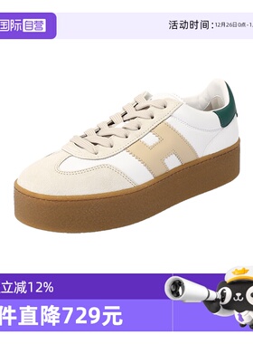 【自营】HOGAN女士厚底系带运动休闲鞋跟高5.6cm HXW6980FB60UHC