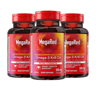 【自营】MegaRed脉拓南极深海磷虾油Omega3鱼油中老年心血管3瓶
