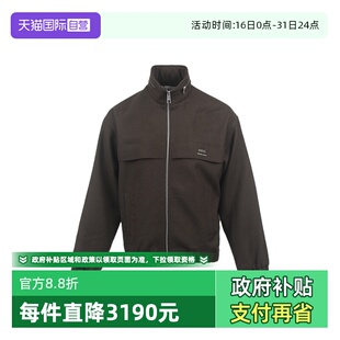 宽松logo徽标拉链装 AMI男士 饰立领秋冬呢子夹克羊毛外套 自营