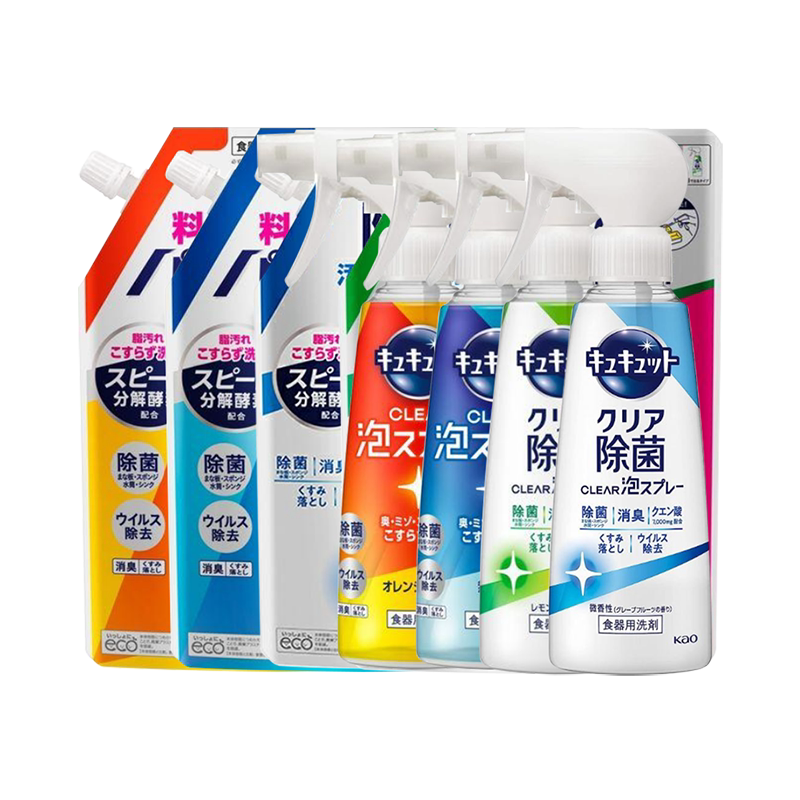 【自营】日本Kao花王CLEAR餐具进口柠檬补充泡沫洗洁精/替换装 日花实拍商品图