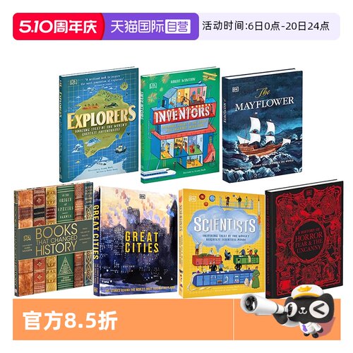 【自营】英文原版 DK历史百科 Books That Changed History 改变历史的书 恐惧与怪异的历史  世界著名的探险家 发明家背后的故事