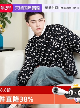 【自营】MLB美职棒男装女装休闲圆领卫衣复古老花套头衫3AMTM0241