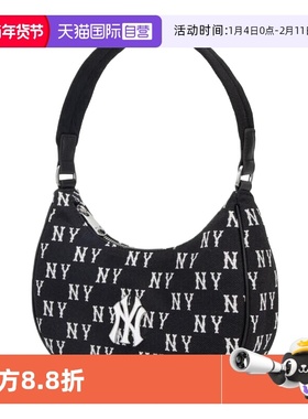 【自营】MLB复古老花情侣包腋下休闲包单肩包拎包3ABQS014N-50BKS