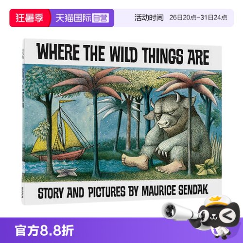 【自营】英文原版 Where The Wild Things Are 野兽出没的地方英国版野兽国吴敏兰书单凯迪克金奖绘本Maurice Sendak莫里斯桑达克