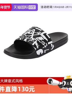 【自营】EA7阿玛尼 男士LOGO印花沙滩拖鞋凉拖 7X000108 AF15118