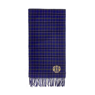 【自营】Bally/巴利秋冬新款男女同款格纹羊毛围巾送礼物6305515