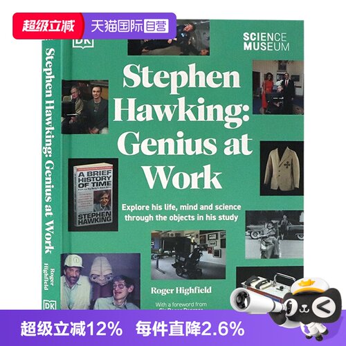 【自营】DK科学博物馆工作天才斯蒂芬霍金英文原版Stephen Hawking Genius at Work通过研究中的物品探索他的生活思想科学进口书籍