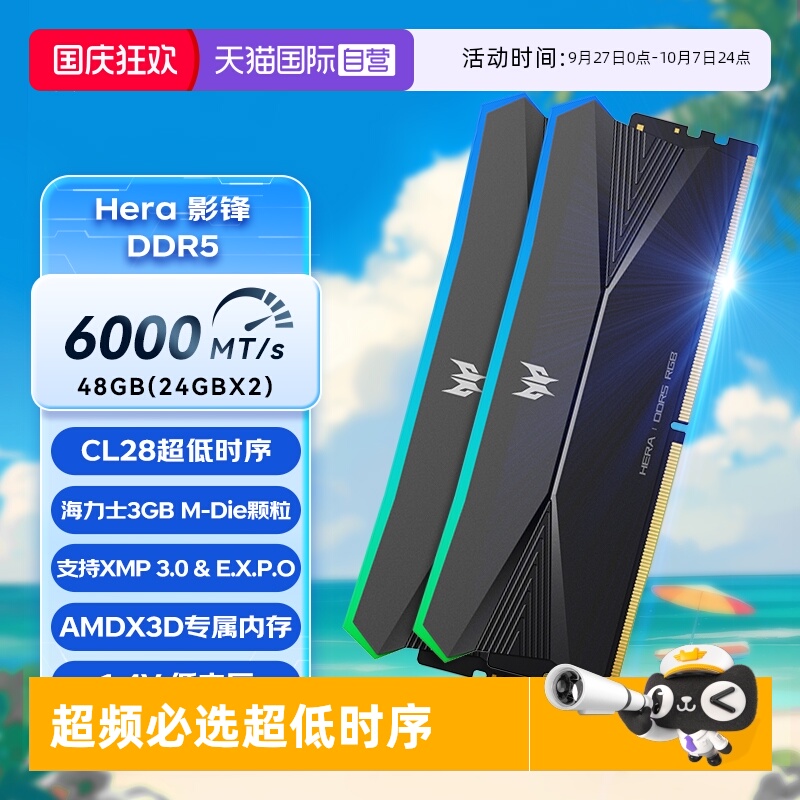 6000c2824Gx2台式内存条掠夺者