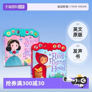 Book Seven Hood Riding Igloo 发声书 Snow 童话故事 Sound Read the along Dwarves 经典 White and Red 英文原版 自营 Little