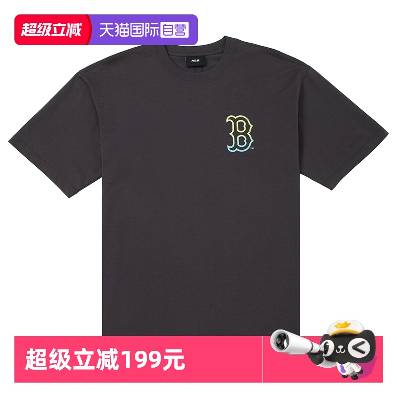 【自营】MLB美职棒男装女装炭灰色运动T恤休闲时尚短袖3ATSB0653