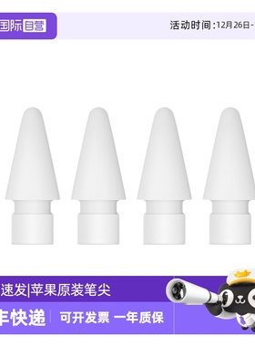 【自营】Apple/苹果 Pencil替换笔尖-4 个装 四只苹果笔头替换笔尖备用绘画适用于Pencil一代/USB-C/二代/Pro