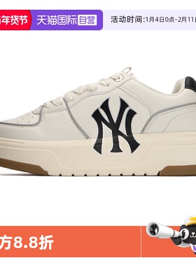 【自营】MLB男女鞋夏季新款运动鞋低帮厚底休闲鞋3ASXCA12N50IVS