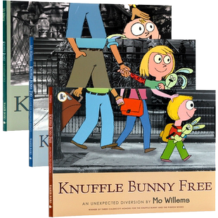 【自营】古纳什小兔三步曲 英文原版绘本 Knuffle bunny too free 凯迪克大奖作者 Mo Willems莫威廉斯又来了再见了小猪小象同作者