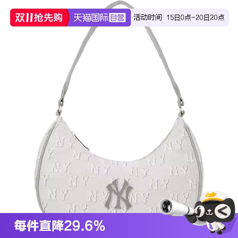 【自营】MLB男女情侣经典复古老花时尚休闲单肩腋下包通勤春秋