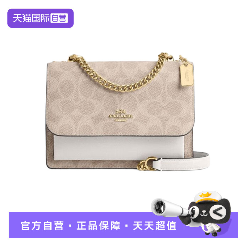 【自营】COACH 蔻驰 女士配皮小号斜挎包链条包91019女包包单肩包