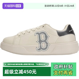 自营 小白鞋 MLB男女鞋 厚底低帮系带运动鞋 3ASXCCB3N 情侣休闲鞋