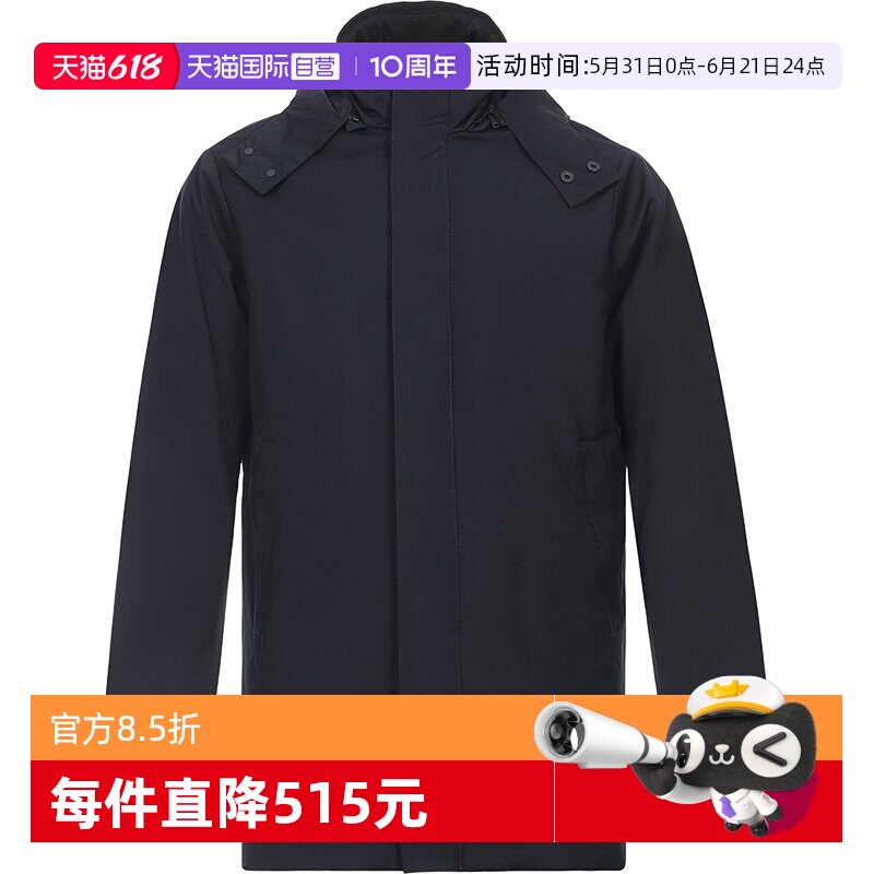 【自营】Emporio Armani阿玛尼 男士混纺薄款棉服夹克大衣外套