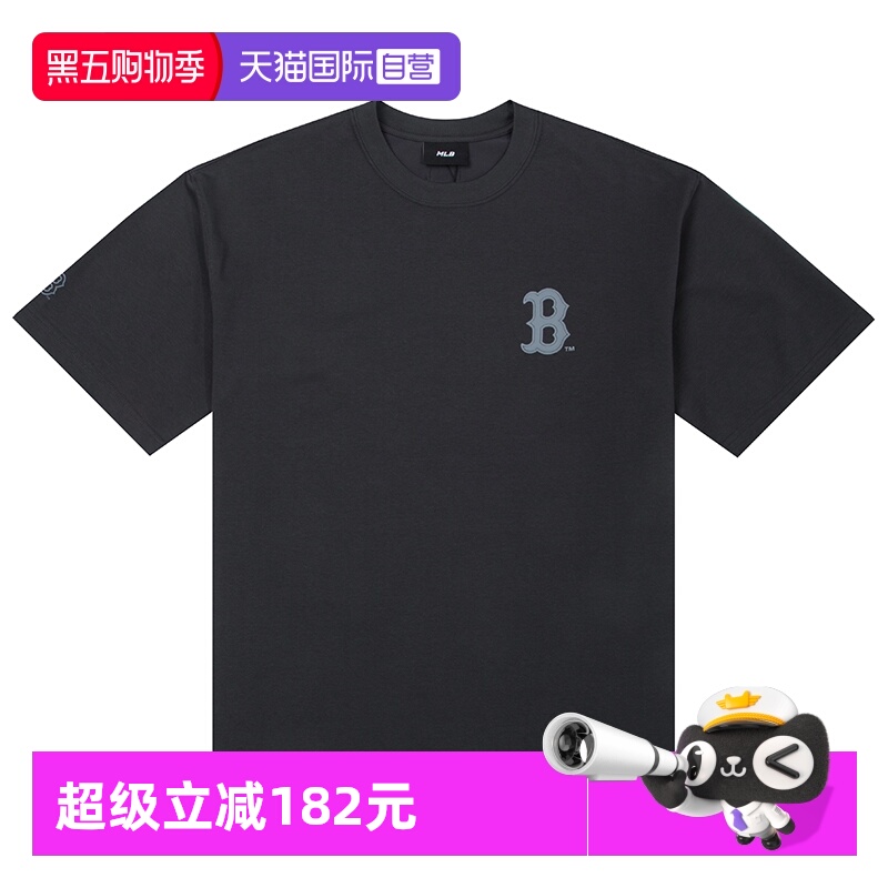 【自营】MLB男女短袖新款情侣时尚印花T恤圆领运动半袖3ATSB0753