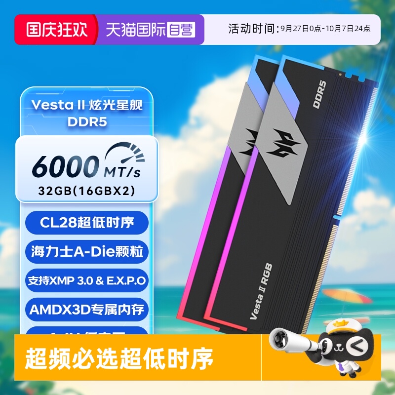 6000c2824Gx2台式内存条掠夺者