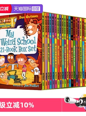 【自营】疯狂学校第一季 盒装 My Weird School  21册全套 英文原版 美国小学推荐读物 8-12岁桥梁书漫画书校园课外英语趣味故事