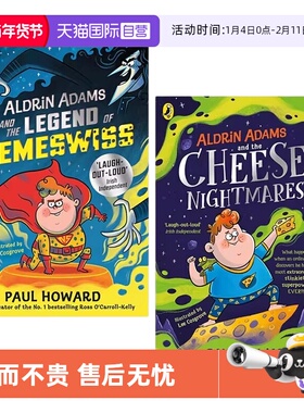 【自营】预售 阿尔德林亚当斯系列 2册 和奶酪噩梦/和复仇女神的传说Aldrin Adams and the Cheese Nightmares英文原版 奇幻章节书
