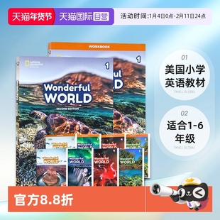 【自营】美国国家地理新版Wonderful World 1 2 3 4 5 6 级别缤纷世界1-6年级美国小学英语教材英文原版教材我们的奇妙世界