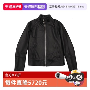 【自营】Bally/巴利新款时尚经典男士休闲机车皮夹克外套6302508