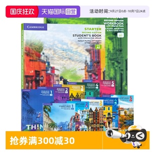 5級 think教材英國原版 練習冊 課本 自營 Think 劍橋第二版 PET考試教輔外語初中高中英語教材自學書 進口 KET Starter