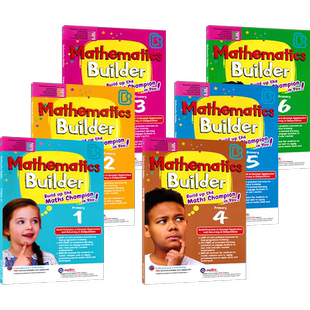 【自营】SAP Mathematics Builder Primary 1-6 新加坡数学建设者 小学1-6年级 培养数感 提高计算力 儿童英语教辅 英文原版进口