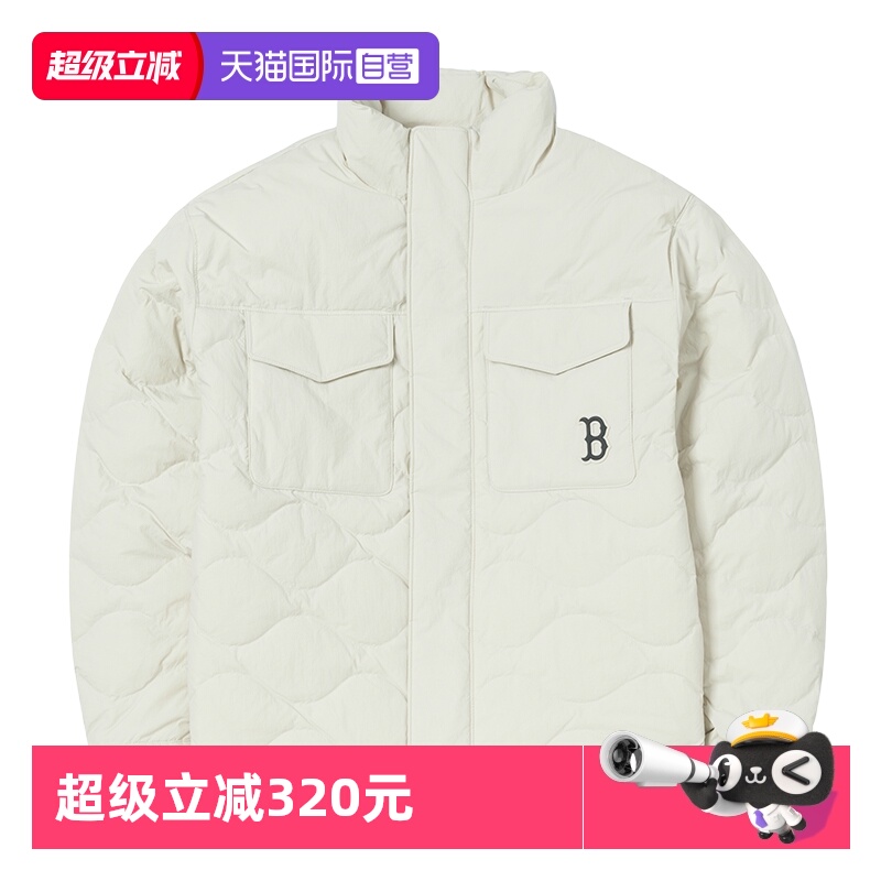 【自营】MLB羽绒服男女装新款情侣休闲服保暖工装上衣立领外套潮