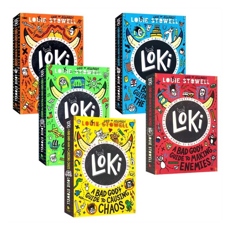 【自营】Loki 洛基日记系列1-5册 英文原版 爆笑日记体章节书 涂鸦插画故事 坏神搞事指南 树敌指南 9-12岁 课外阅读 北欧神话元素