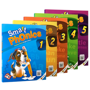 【自营】原版进口少儿英语NEW smart phonics 1 2 3 4 5级 自然拼读字母发音寒暑假短期专项课程 零基础儿童英语启蒙培训教材