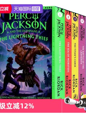 【自营】Percy Jackson波西杰克逊与神火之盗第一季5册盒装英文原版The LightningThief Olympians魔兽之海巨神之咒青少年奇幻小说