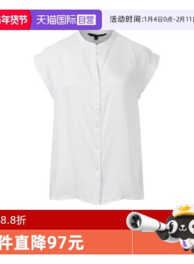 【自营】阿玛尼 EXCHANGE 女士宽松V领落肩无袖衬衫 3RYC42 YN2LZ