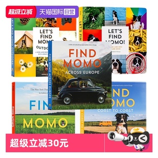 momo 寻找莫莫英文原版 游戏书英语艺术启蒙纸板书Andrew 自营 Knapp 让我们找到莫莫狗狗高清摄影书 find lets 绘本