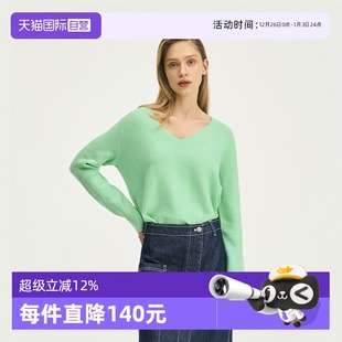 Polo 商场同款 套头针织衫 Marc V领下摆侧开叉长袖 女 自营