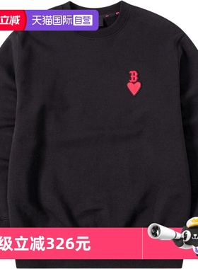 【自营】MLB套头衫男女装新款情人节爱心卫衣休闲运动服3AMTH0131