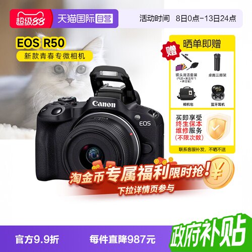 佳能R5018-45mm微单相机照相机
