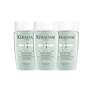 【自营】卡诗洗发水双重功能80ml清爽控油无硅油洗发露*3清洁